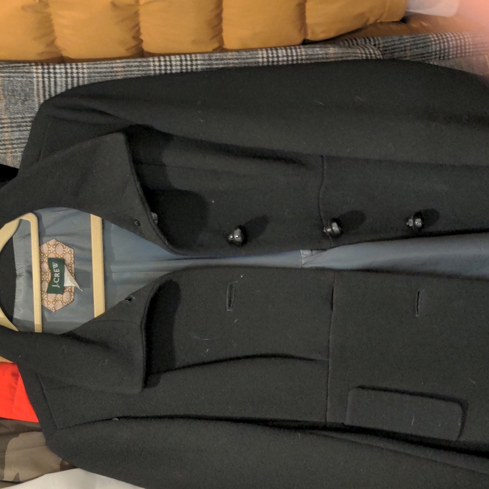 Jcrew black pea coat
